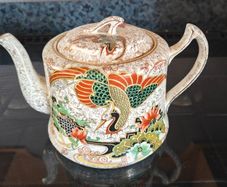 Vintage Thomas Forester and Sons Phoenix Ware teapot art deco Asian style
