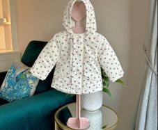 Baby Girls Cream Jacket with Hood from Primark Age 3-6 months / EU 62-68cm