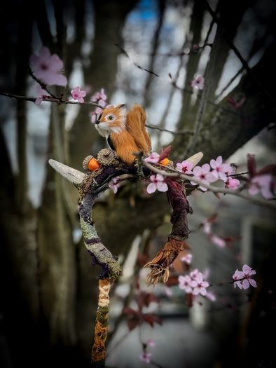 Fantasy Antler Squirrel Headband Costume Cosplay Larp Acorns Dreadwrap Extension Mystical Elf Forest Fairy