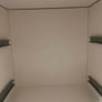 White IKEA Kallax Insert with 2 Drawers & Silver Knobs Image 2