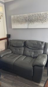 2 seater leather sofa recliner ,