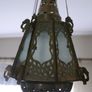 Handcrafted  Brass Hanging Lamp Shade pendent with Glass Image 6