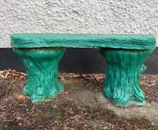 Reconstituted stone garden bench