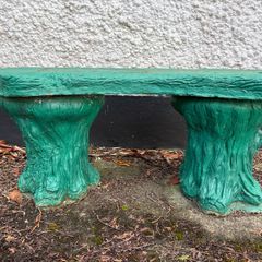 Reconstituted stone garden bench