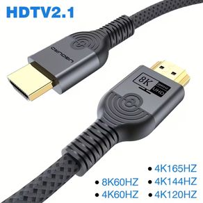 5 Metres HDMI 2.1 Cable Copper Wire Core Cable 8K@60Hz HDR 4K@240Hz/160Hz/144Hz/120Hz/60Hz UHD Ultra High Definition Video Transfer Cable Compatible with HDMI2.0 HDMI1.4 HDMI1.3 for Laptop TV PC Xbox PS5 Switch