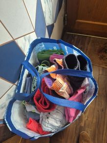 Boys shorts and wellies size 9