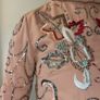 Folkster blush pink / cream sequin embellished and beaded high neck top Image 3