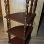4 Tier Mahogany Corner Whatnot Turn Column Image 5