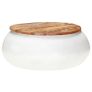 Coffee Table White 68x68x30 cm Solid Reclaimed Wood Image 7