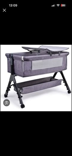 Bedside cot with changing unit and NEXT sleeping bag