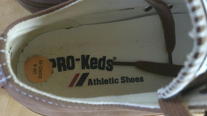 Rare Sample Mens PRO-Keds Royal Lo Brown Leather Sneakers Size Ire 8 / EUR 42