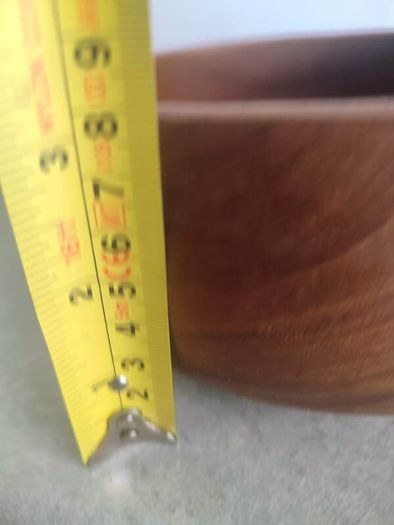 18.5 cm. dimeter Wooden bowl / fruit dish / tray || Simple design || Vintage wood || Round bowl
