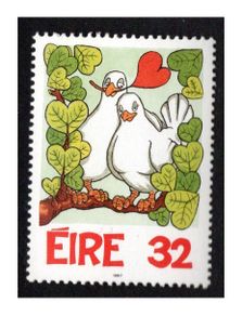 1997 Ireland Love Doves Commemorative Stamp Mint Never Hinged (MNH)