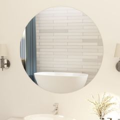 Frameless Mirror Round 90 cm Glass