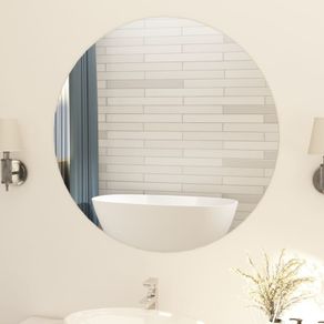 Frameless Mirror Round 90 cm Glass