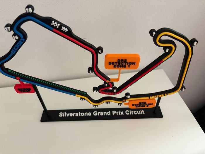 Silverstone F1 Circuit 3D Model Premium Decor for Motorsport Fans