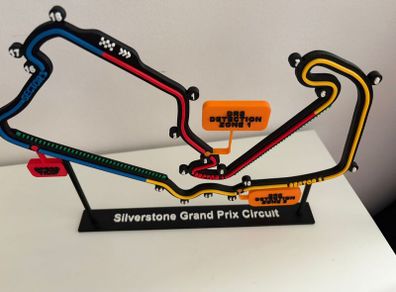 Silverstone F1 Circuit 3D Model Premium Decor for Motorsport Fans