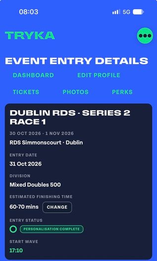 Tryka Mixed Doubles Ticket