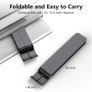 Laptop Stand for Desk, Adjustable Laptop Riser ABS Silicone Foldable Lap Desk Portable Computer Holder, Ventilated Cooling Notebook Stand for 10-15.6 Laptops,Tablet-Black Image 3
