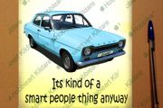 Classic car tin sign