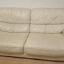 Cream Leather Sofa Suite 3 Seater plus 2 Seater 20 Euro Must Go Image 4