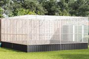 Aviary Silver 418x414x212 cm Steel