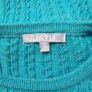Castle of Ireland teal green cable knit wool jumper. Size 10-12. e90 RRP Image 5