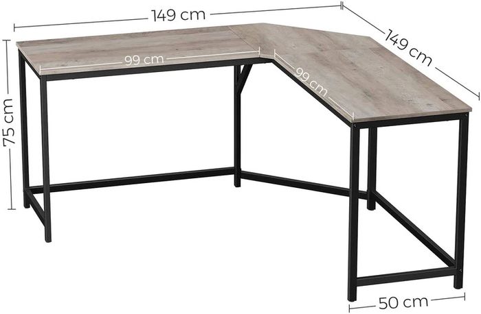 New Greige L Shaped Desk - FREE P&P