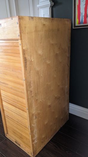 Tambour door baker cabinets from Ormeau Road Bakery
