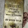 Salter Pocket Balance Hanging Scale. Brass Face and has a maximum capacity of 50 pounds.These scales were manufactured in England, frequently used for fishing or measuring household goods Postage Available or Collection Image 3