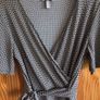 Black and cream wrap dress Dress size 10 includes postage Image 2