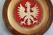 Polish Carved Wooden Plate