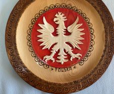 Polish Carved Wooden Plate