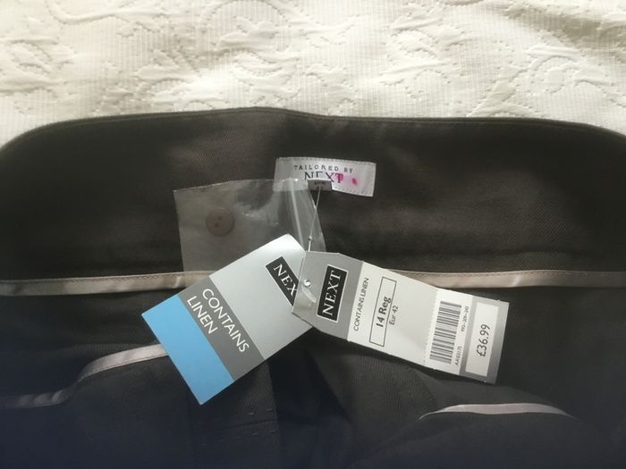 Next linen cotton mix tailored trousers
