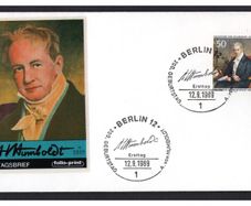 1969 Germany (Deutsche Bundespost Berlin) Alexander Von Humboldt Commemorative Stamp First Day Cover (FDC)