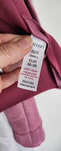 Lovely Faux Suede pink Jacket from Dunnes. Size Sml.