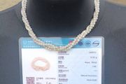Fabolous Three Strand Certified Jade Necklace on 18k Gold Clasp