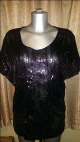 Brand new Black sequin top Atmosphere size UK16 EU44 Postage included