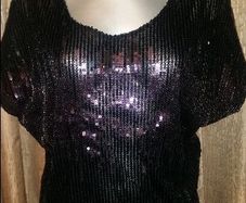Brand new Black sequin top Atmosphere size UK16 EU44 Postage included