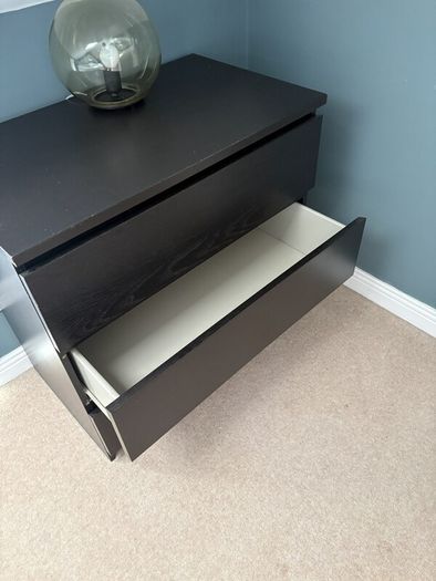 IKEA MALM 3 Drawer Chest Black