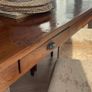 Solid Mahogany table and upholstered chairs Image 7