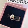 Pandora Two Tone Lock and 14k Gold Key Charm Image 4