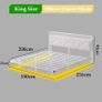 Floating King Metal Bed Frame with LED Lights & USB Charging Station, 150x200cmMetal Image 6