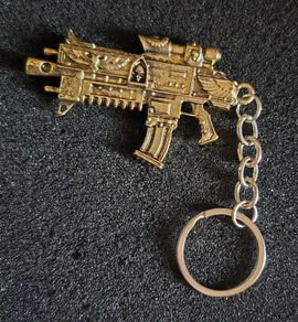Warhammer, bolt rifle keyring.