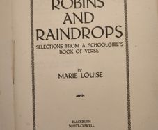 Robins & Raindrops By Marie Louise. Limited Edition Paperback In Fair Condition. See Photos.