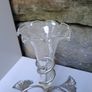 4 branch Silver and glass flower holder Image 2