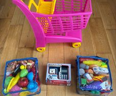 Trolley with Play Food and Card Machine