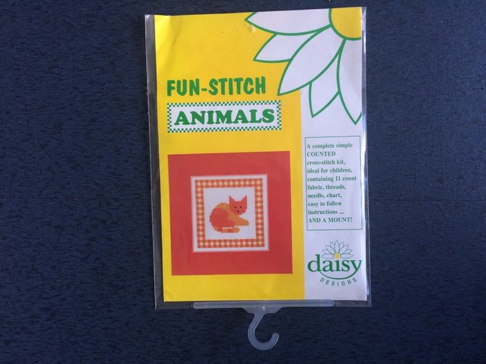 Cross stitch kit of a cat;  Fun- Stitch