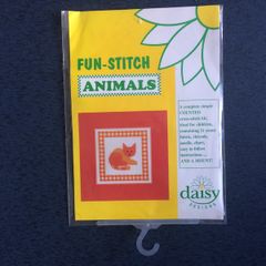Cross stitch kit of a cat;  Fun- Stitch