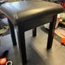 Brand New Dark Oak Leather Dresser Table Stool Image 2